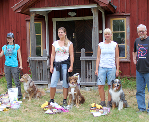Förare med hundar på prispallen, Guldtackan 2014