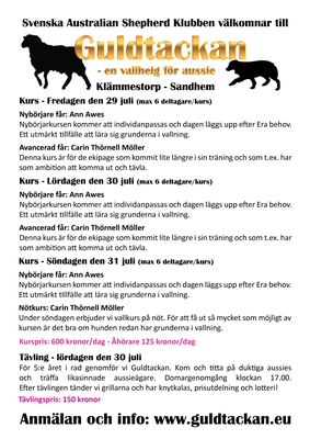 Inbjudan Guldtackan 2016